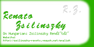 renato zsilinszky business card